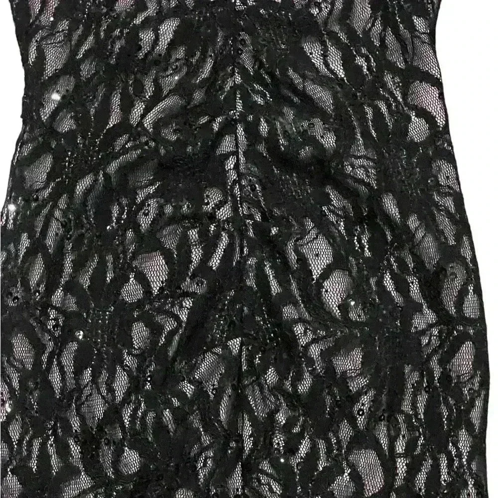 Jump Black Tan Embellished Ruffled Mini Dress - Picture 5 of 6
